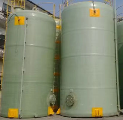 Smooth Surface Vertical Or Horizontal FRP Chemical Tank For Hydrochloric Acid Sulfuric Acid