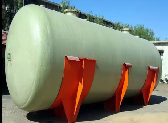 Smooth Surface Vertical Or Horizontal FRP Chemical Tank For Hydrochloric Acid Sulfuric Acid