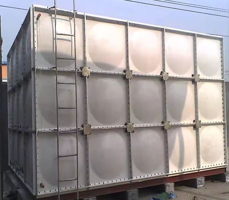Smooth Surface Vertical Or Horizontal FRP Chemical Tank For Hydrochloric Acid Sulfuric Acid