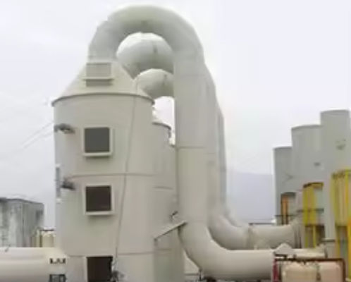 Acid Mist / Ammonia Mist Scrubber Absorption Tower With cylindrical FRP Structure