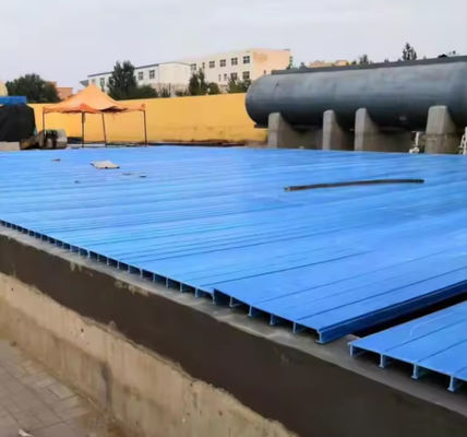 Customized Fiberglass Hollow FRP CoverSewage Pool Tank Cover Curved Or Flat