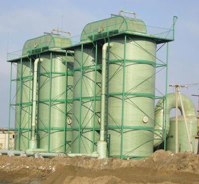 High Strength FRP Bromine Tower Equipment , Bromine Absorption Purification Tower